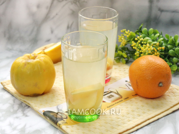 Компот из айвы и апельсина, рецепт с фото