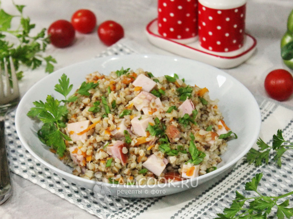 Гречка с ветчиной, рецепт с фото