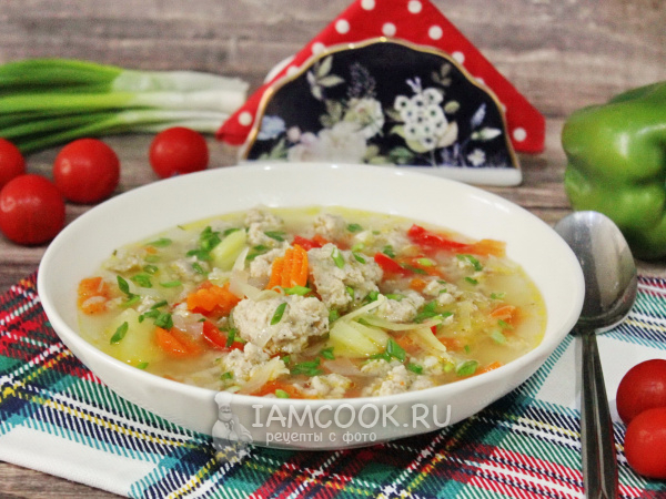 Овощной суп с фаршем, рецепт с фото