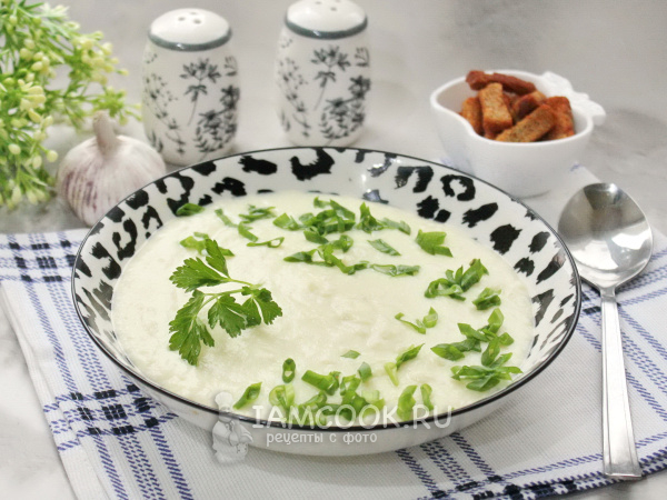 Белый суп с курицей, рецепт с фото