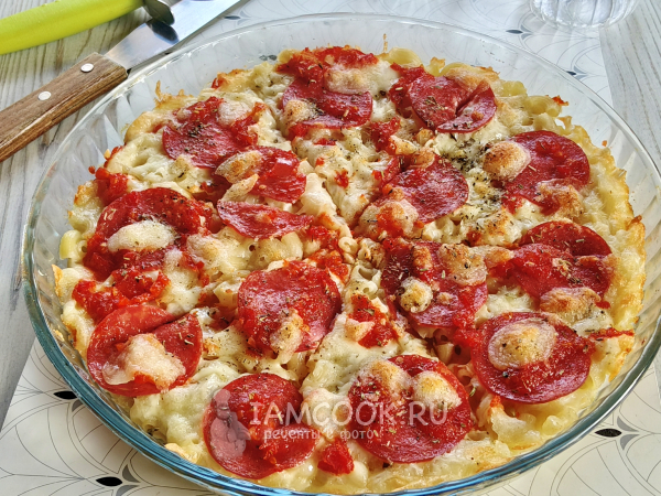 Пицца из макарон, рецепт с фото