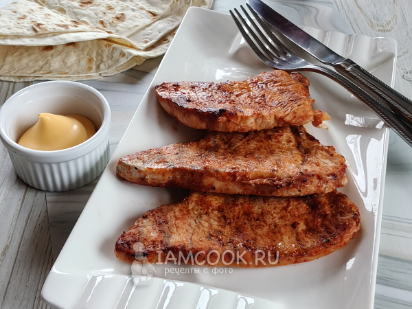 Стейк из индейки на мангале, рецепт с фото