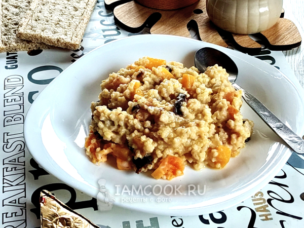 Пшенная каша с тыквой и сухофруктами, рецепт с фото