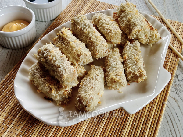 Рыбные палочки в духовке, рецепт с фото