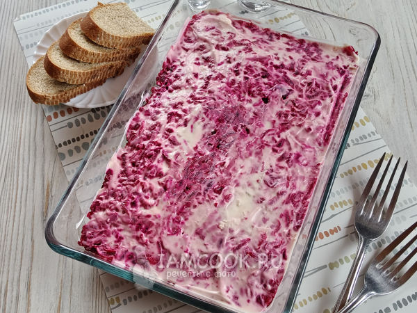 Салат «Печень под шубой», рецепт с фото