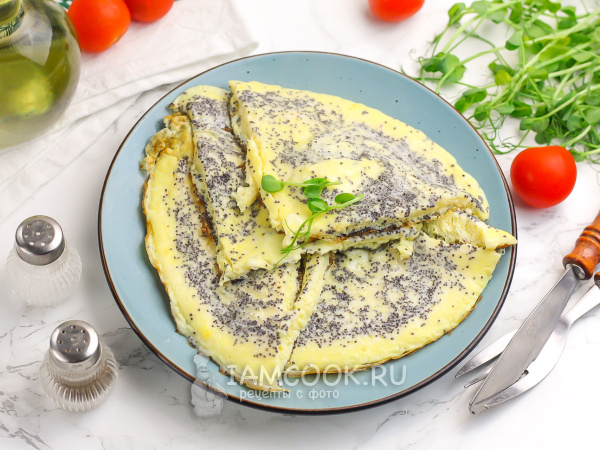 Омлет с маком, рецепт с фото