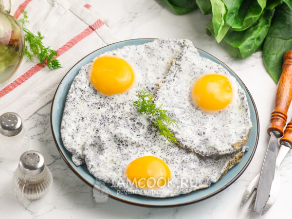 Яичница с маком, рецепт с фото
