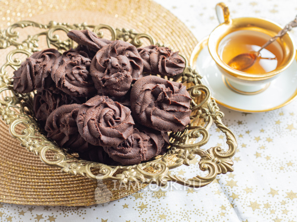 Рассыпчатое шоколадное печенье на сливочном масле, рецепт с фото