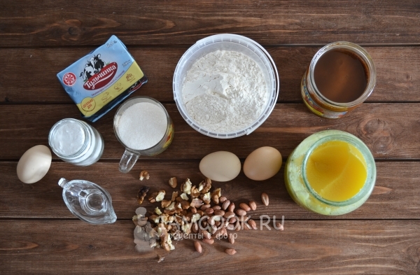 Ингредиенты для торта «Медовик» из жидкого теста