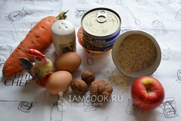 Ингредиенты для салата-закуски «Апельсин»