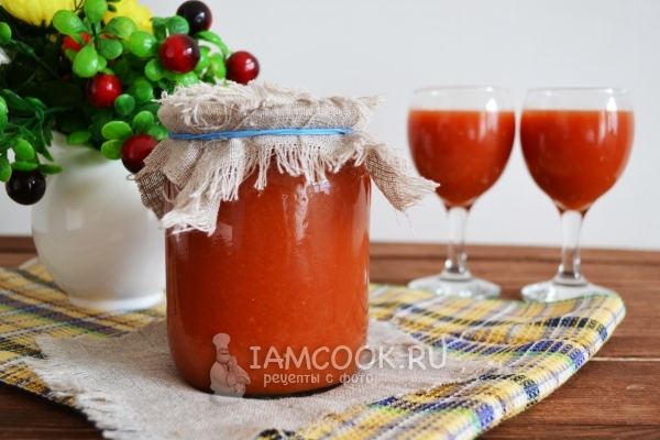 Фото томатного сока через сито на зиму