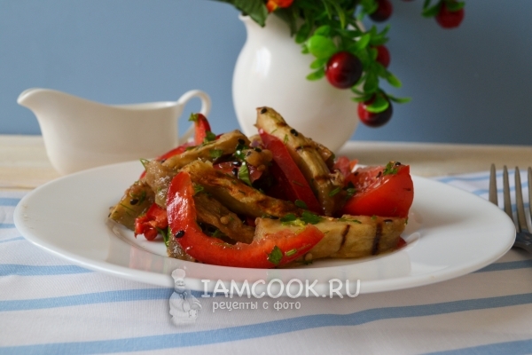 Фото салата с баклажанами и помидорами