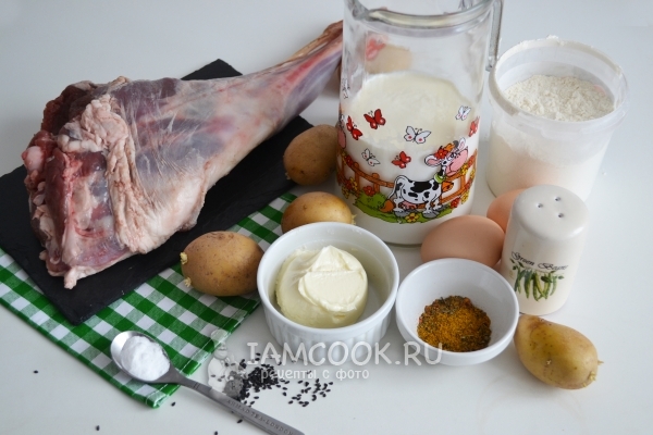 Ингредиенты для татарских мини-пирогов Вак балиш