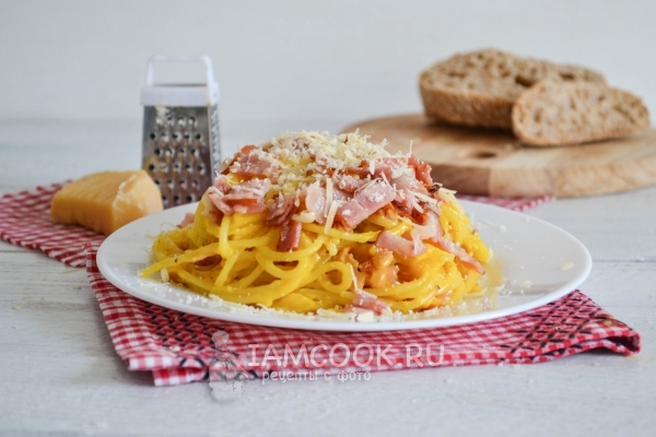 Фото спагетти карбонара со сливками