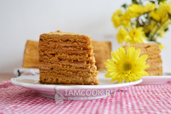 Рецепт торта-медовика «Рыжик»