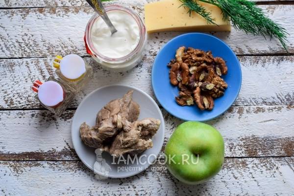 Салат с глазированной свининой и яблоками - рецепт от Гранд кулинара