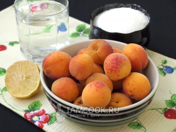 Ингредиенты для абрикосов в сиропе на зиму без стерилизации