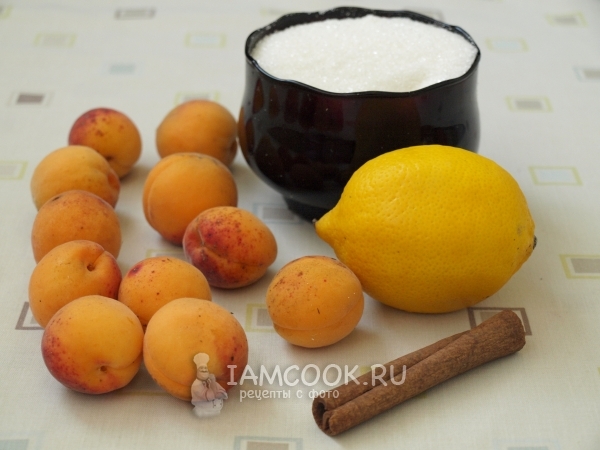 Ингредиенты для варенья из абрикосов с лимоном