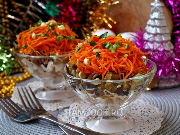 Рецепт салата «Изабелла» с корейской морковкой