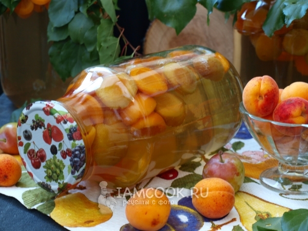 Фото компота из сливы и абрикоса на зиму