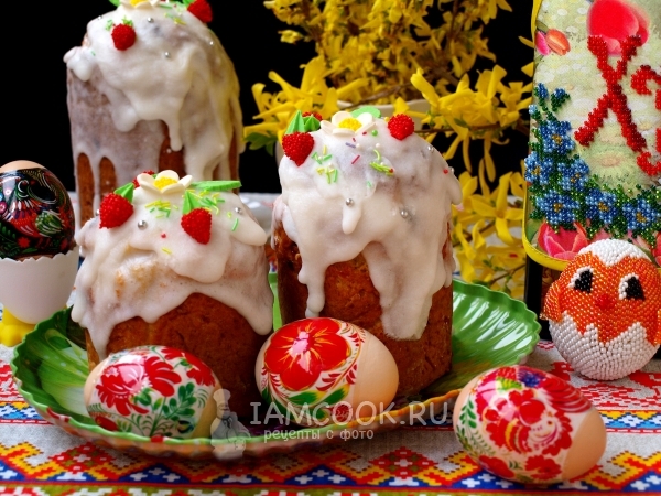 Фото творожного кулича без дрожжей на Пасху