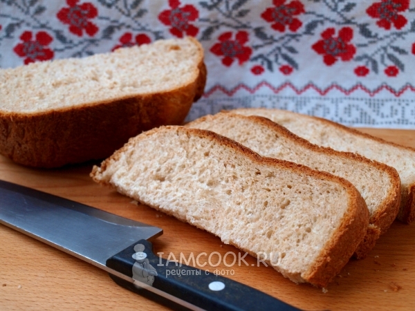 Фото белого хлеба с отрубями в хлебопечке