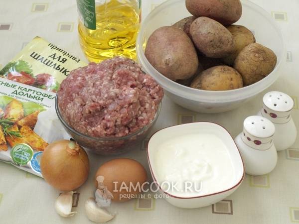 Рецепт Фрикадельки в духовке с картофелем и сыром (версия для печати)