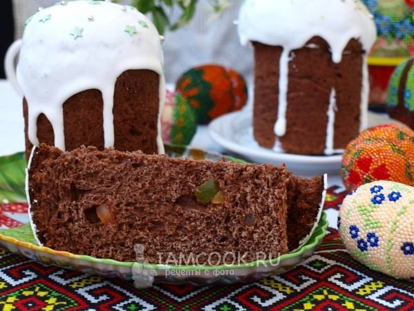 Шоколадный кулич пасхальный нереально вкусный рецепт с фото пошагово