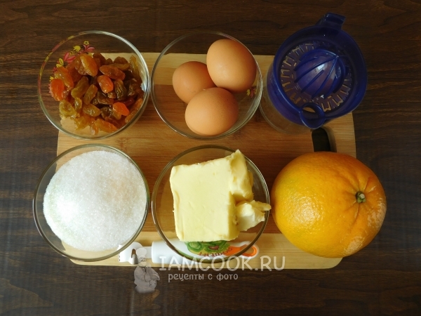 Ингредиенты для апельсинового кекса на кефире