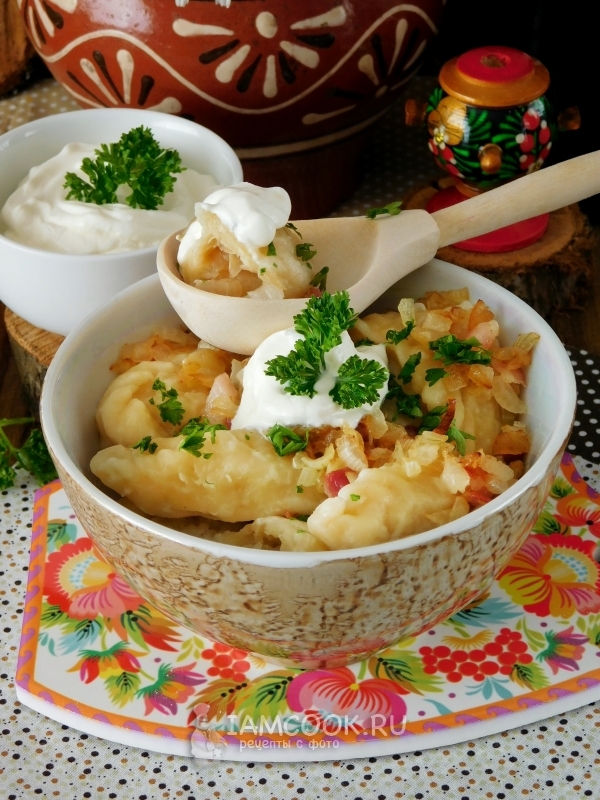 Рецепт вареников с картошкой и капустой