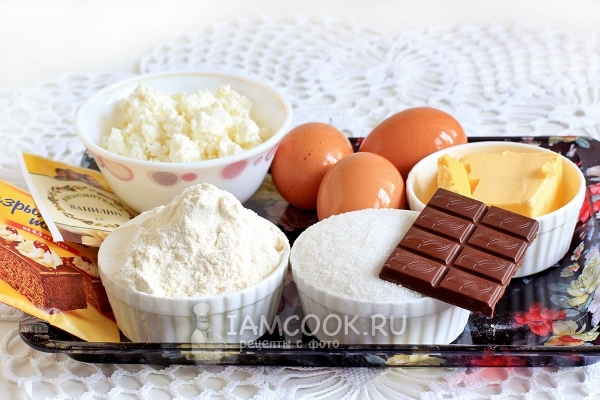 Ингредиенты для шоколадно-творожного кекса