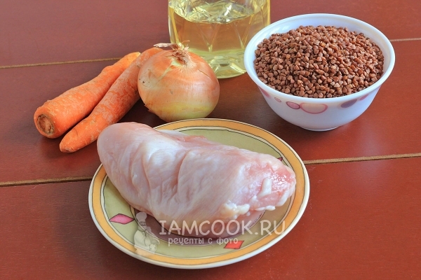 Ингредиенты для гречки с куриным филе