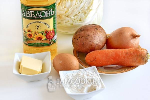 Картофельные пирожки с капустой на сковороде, рецепт