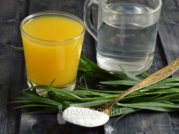 Ингредиенты для апельсинового напитка с эстрагоном