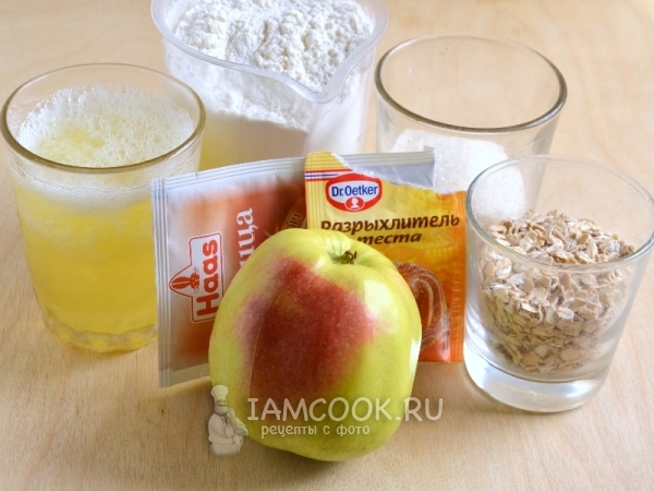 Ингредиенты для диетической шарлотки с яблоками в духовке