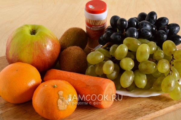 Ингредиенты для фруктовой ёлочки