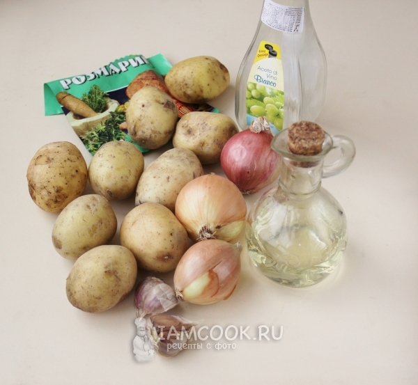 Ингредиенты для картошки с луком в духовке