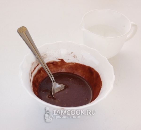 Постная шоколадная глазурь из какао для торта