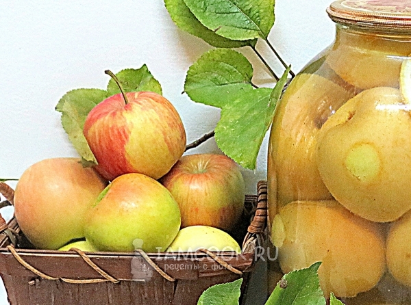 Рецепт компота из целых свежих яблок на зиму