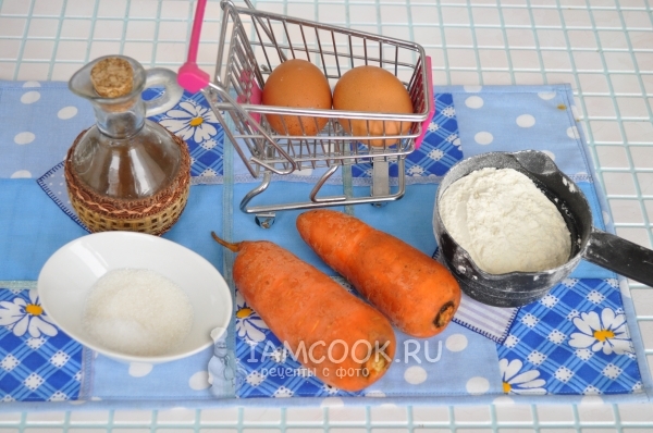 Ингредиенты для блинчиков на морковном соке