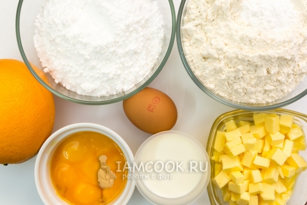 Ингредиенты для кекса на желтках