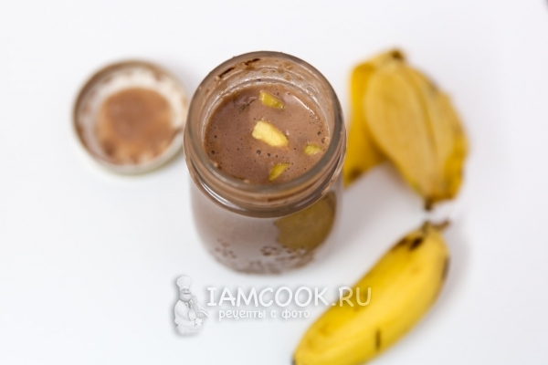 Рецепт овсянки в банке с какао и бананом