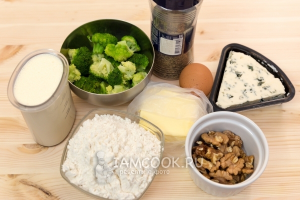 Ингредиенты для пирога с брокколи и сыром