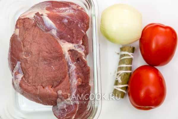 Ингредиенты для говядины, тушенной с овощами и букетом гарни