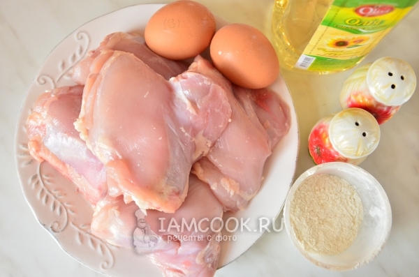 Ингредиенты для отбивных из куриного бедра