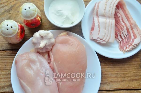 Куриное филе в беконе в духовке — рецепт с фото