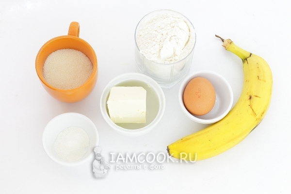 Ингредиенты для банановых маффинов