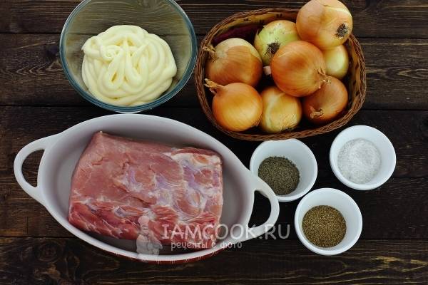 Классический свиной шашлык на маринаде из майонеза: рецепт с фото