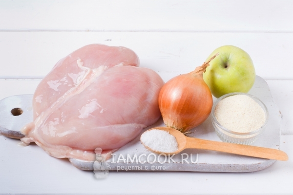 Ингредиенты для диетических куриных котлет в духовке