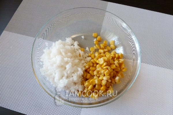 Соединить рис и кукурузу